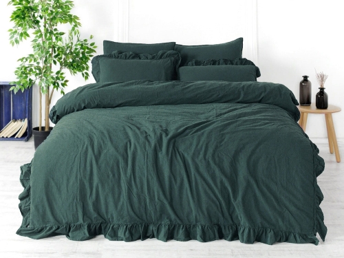 Pościel bawełniana 160x200 Dark Green