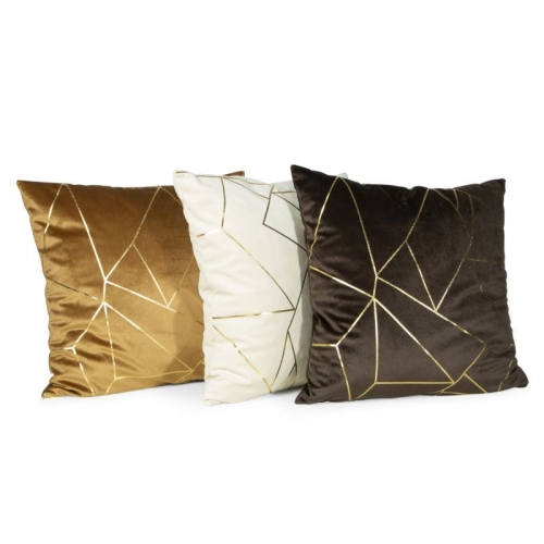 Poszewka dekoracyjna velvet Almes 45x45 miodowo złota
