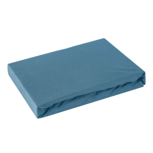 Prześcieradło D91 200x220 jersey z gumką w kolorze niebieskim