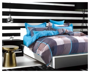 Komplet pościeli dwustronnej 200x220 w krate