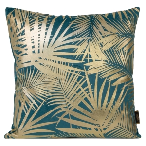 Poszewka dekoracyjna velvet 45x45 Blink turkusowo złota