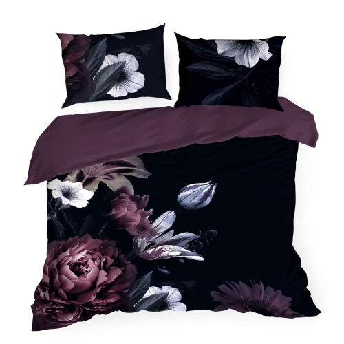 Pościel z naturalnej tkaniny Tencel fioletowej 160x200 Premium Eurofirany