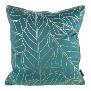 Poszewka LC velvet 45x45 Lili ciemno turkusowo złota