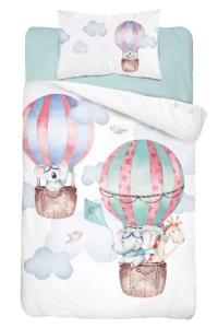 Komplet pościeli bambusowej do łóżeczka 90x120 Balony