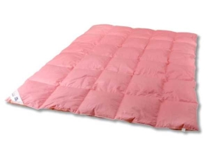 Kołdra ciepła pierze gęsie 155x200 róż 2,1kg
