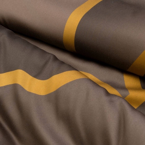 Pościel Alisma Tencel brązowo złota 220x200 Premium Eurofirany