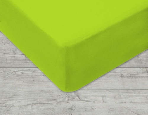 Prześcieradło 70x140 jersey z gumką w kolorze limonkowym