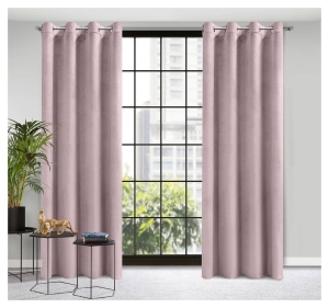 Zasłona Rosa 140x250 pudrowa przelotki