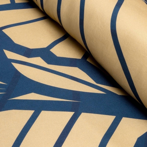 Pościel Musa Tencel granatowo beżowa 220x200 Premium Eurofirany