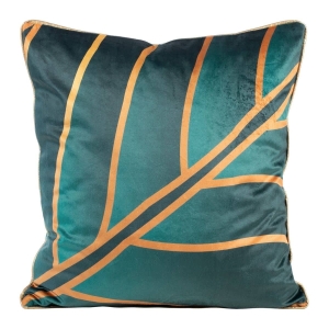 Poszewka LC velvet 45x45 Lili ciemno turkusowo beżowa