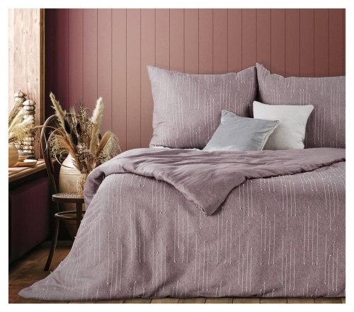 Ekskluzywna pościel Terra Collection wrzosowa 160x200 Avinion