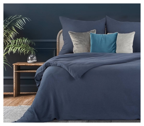Ekskluzywna pościel Terra Collection granatowa 160x200 Palermo