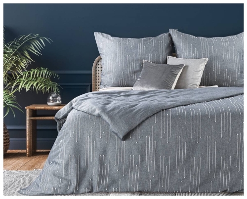 Ekskluzywna pościel Terra Collection jeans 160x200 Palermo
