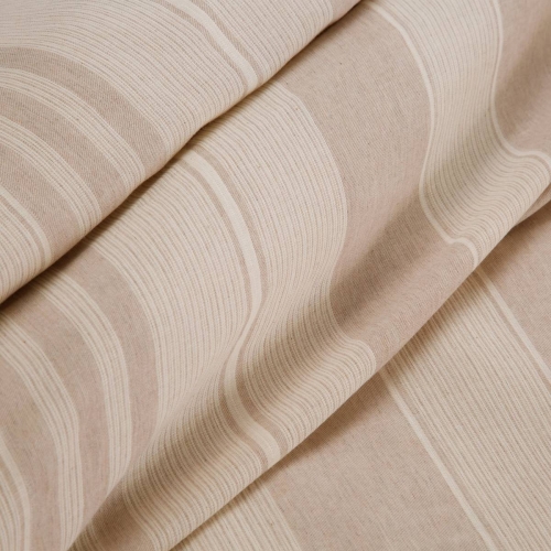 Ekskluzywna pościel Terra Collection beżowa w pasy 160x200 Seville