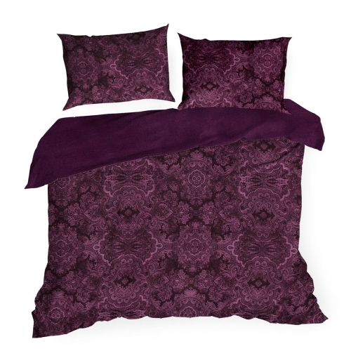 Ekskluzywna pościel Terra Collection burgundowa 160x200 Avinion