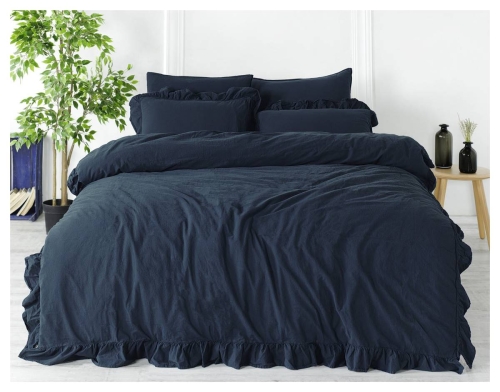 Pościel bawełniana 160x200 Dress Blue 
