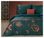 Ekskluzywna pościel Terra Collection zielono pomarańczowa 160x200 Morocco