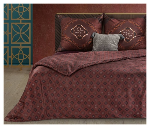 Ekskluzywna pościel Terra Collection bordowa 160x200 Morocco