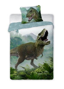 Pościel bawełniana 160x200 T-REX zielony