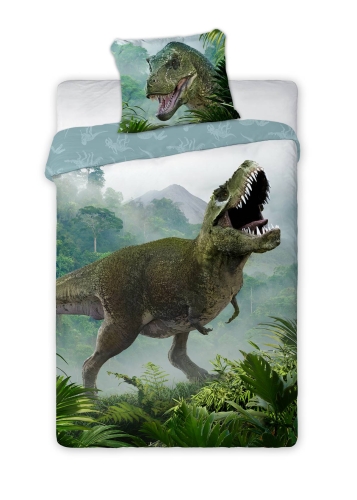 Pościel bawełniana 160x200 T-REX zielony