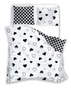 Pościel bawełniana Fashion 220x200 w serduszka