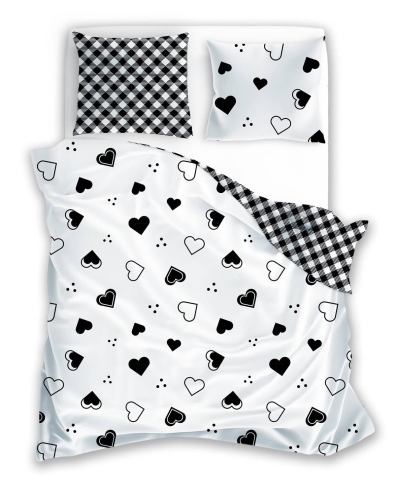 Pościel bawełniana Fashion 220x200 w serduszka