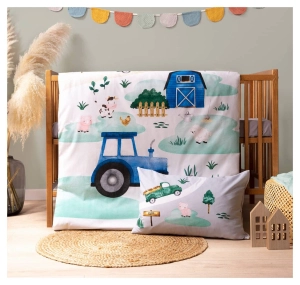 Komplet pościeli bambusowej do łóżeczka 90x120 Traktor