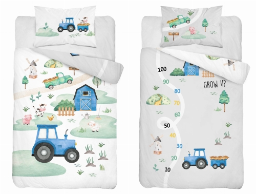 Komplet pościeli bambusowej do łóżeczka 100x135 Traktor