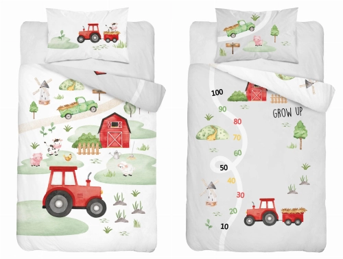Komplet pościeli bambusowej do łóżeczka 100x135 Traktor
