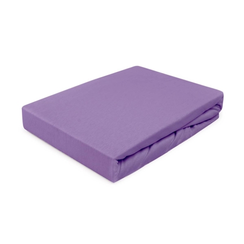 Prześcieradło 200x220 jersey z gumką w kolorze fioletowym