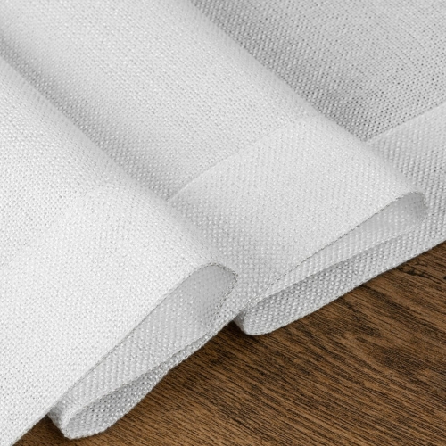 Obrus Stella 145x400 biało srebrny