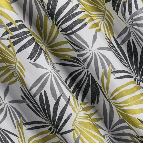 Zasłona Elina 140x250 biało musztardowo szara przelotki