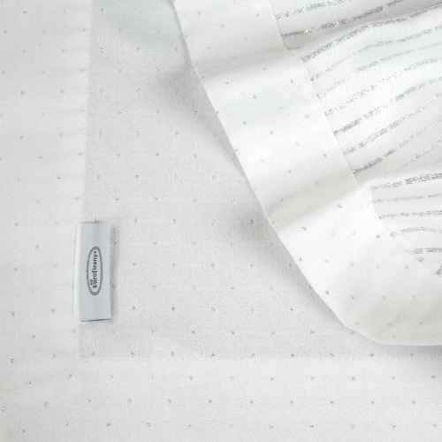 Obrus  Ellen 140x350 biało srebrny