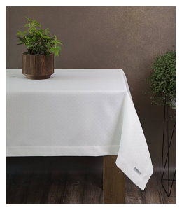 Obrus  Ellen 140x400 biało srebrny