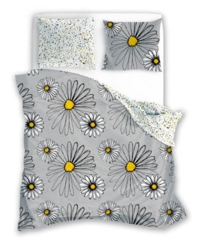 Pościel bawełniana Elegant 160x200 w stokrotki