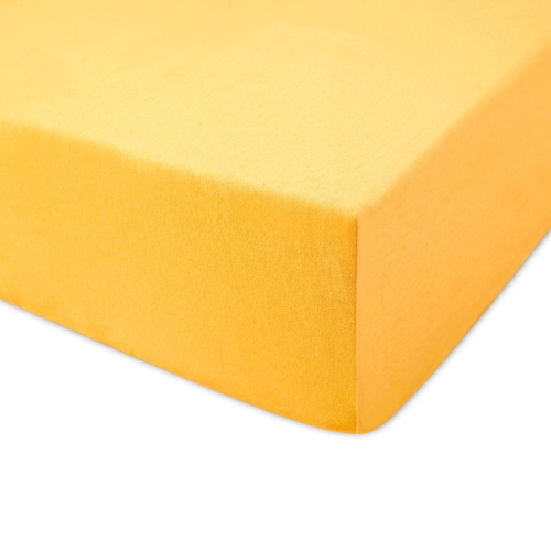 Prześcieradło 180x200 jersey z gumką żółte