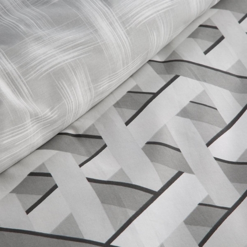 Komplet pościeli bawełnianej popielatej Sara 160x200
