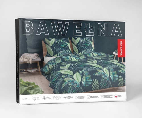 Pościel bawełniana 160x200 w liście