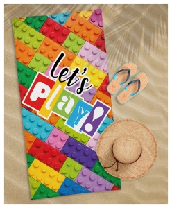 Ręcznik plażowy 70x140 Klocki