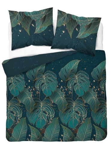 Pościel satyna bawełniana Home Satin 180x200 w złote liście