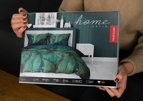Pościel satyna bawełniana Home Satin 180x200 w złote liście