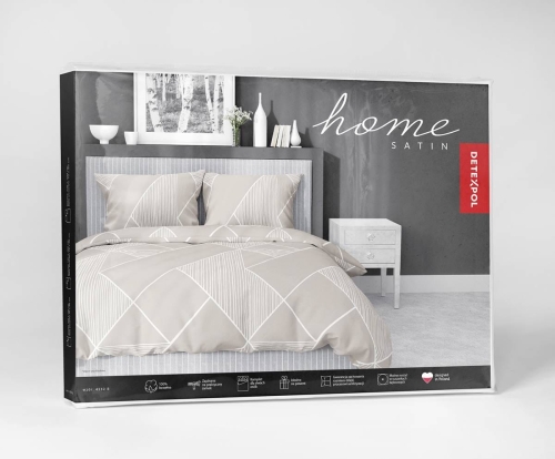 Pościel satyna bawełniana beżowa Home Satin 160x200
