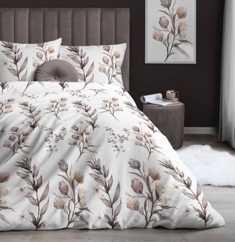 Pościel satyna bawełniana Home Satin 140x200 w kwiaty