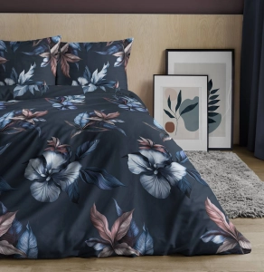 Pościel satyna bawełniana Home Satin 180x200 w duże kwiaty