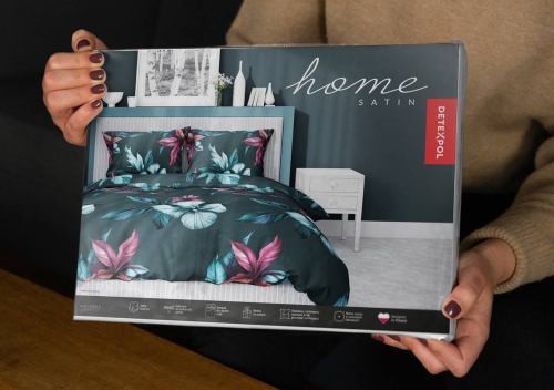 Pościel satyna bawełniana Home Satin 140x200 w duże kwiaty