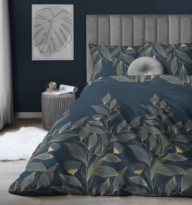 Pościel satyna bawełniana Home Satin 140x200 w złote liście