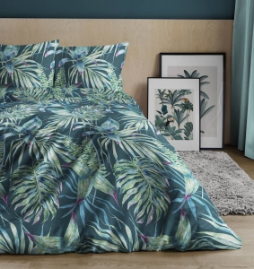 Pościel satyna bawełniana Home Satin 180x200 w liście