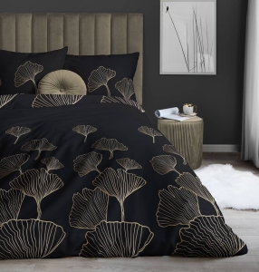 Pościel satyna bawełniana Home Satin 160x200 czarno złota