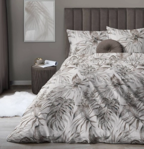 Pościel satyna bawełniana Home Satin 160x200 w liście 