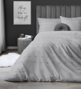 Pościel satyna bawełniana Home Satin 180x200 popielata